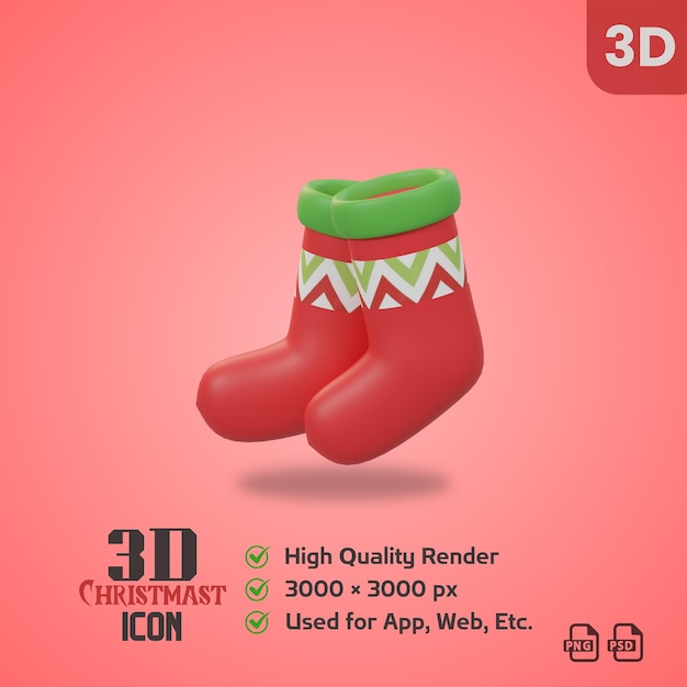 ICONO 3D DE NAVIDAD