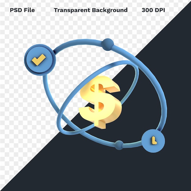 PSD icono 3d negocios finanzas marketing inicio empresa presentación diseño