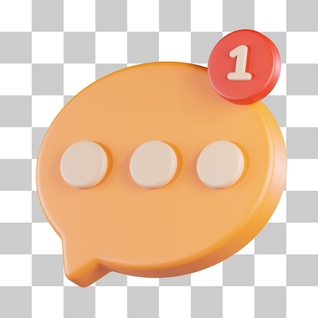 Icono 3D de notificación de aplicación