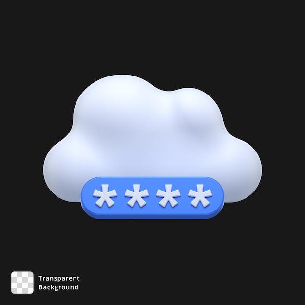 PSD icono 3d de una nube