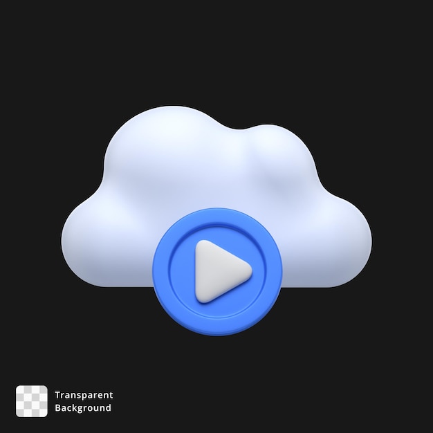 PSD icono 3d de una nube