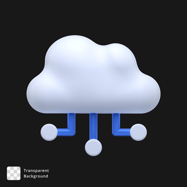 Icono 3d de una nube