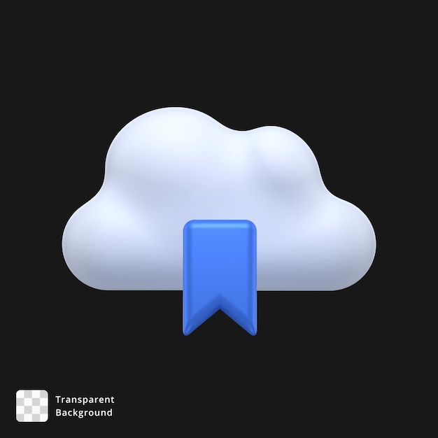 PSD icono 3d de una nube