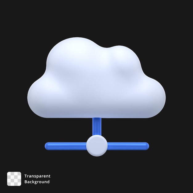 PSD icono 3d de una nube