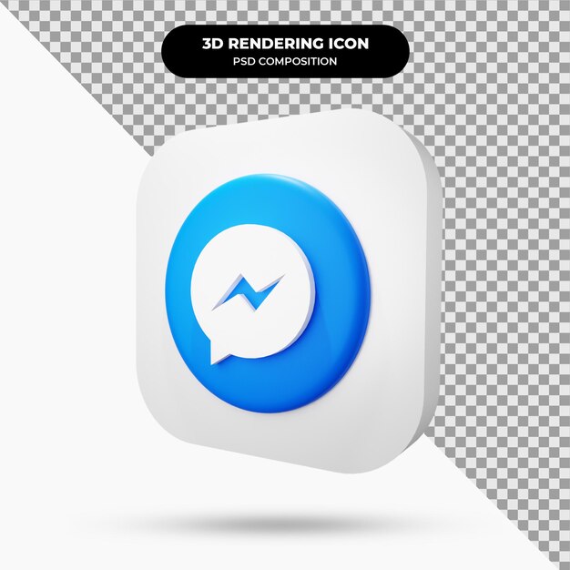 Icono 3D de objeto Messenger