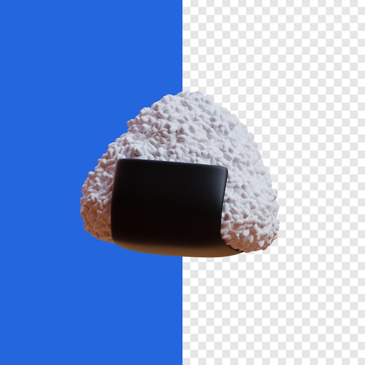PSD icono 3d onigiri