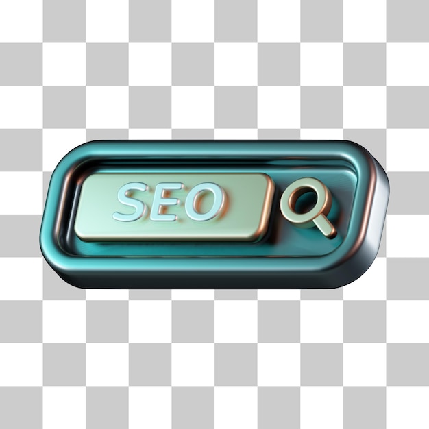 Icono 3D de optimización de motores de búsqueda