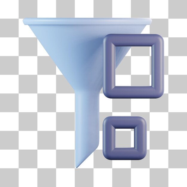 Icono 3d de orden descendente de forma