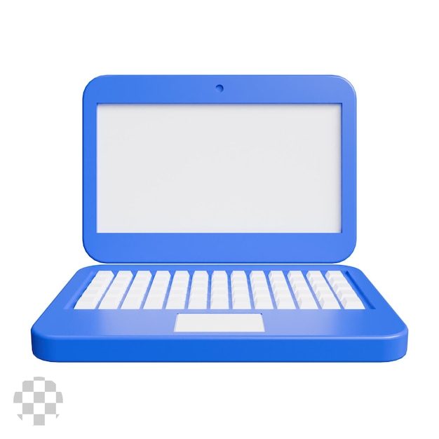 Icono 3D del ordenador portátil