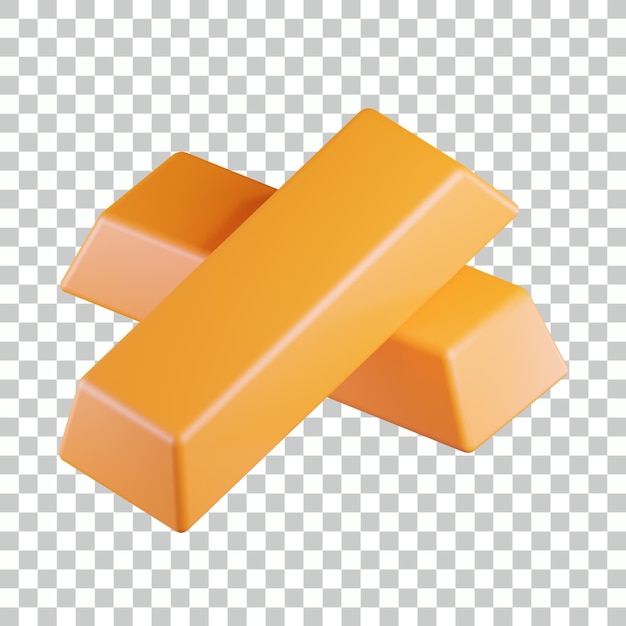 Icono 3D de oro brillante