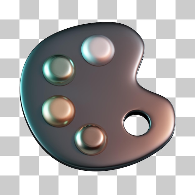 Icono 3d de la paleta de colores