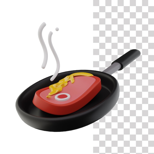 Icono 3D de palo de cocina