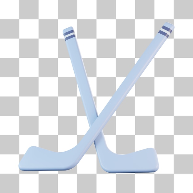 PSD icono 3d del palo de hockey