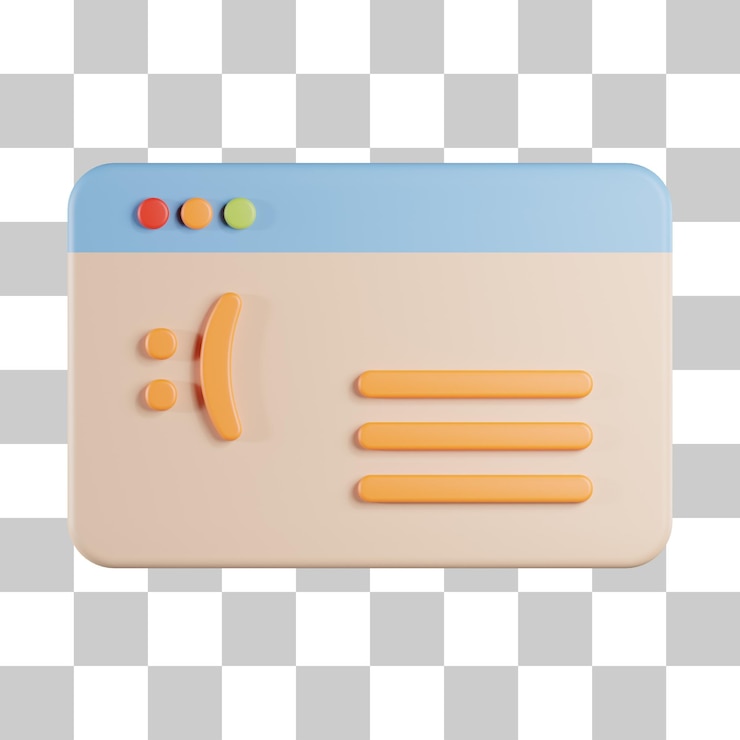 PSD icono 3d de la pantalla azul de la muerte