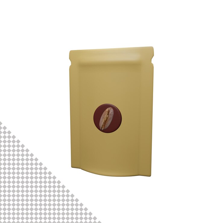 PSD icono 3d del paquete de café