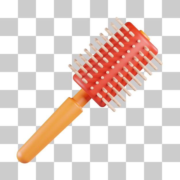 Icono 3D del peine del pelo del rollo