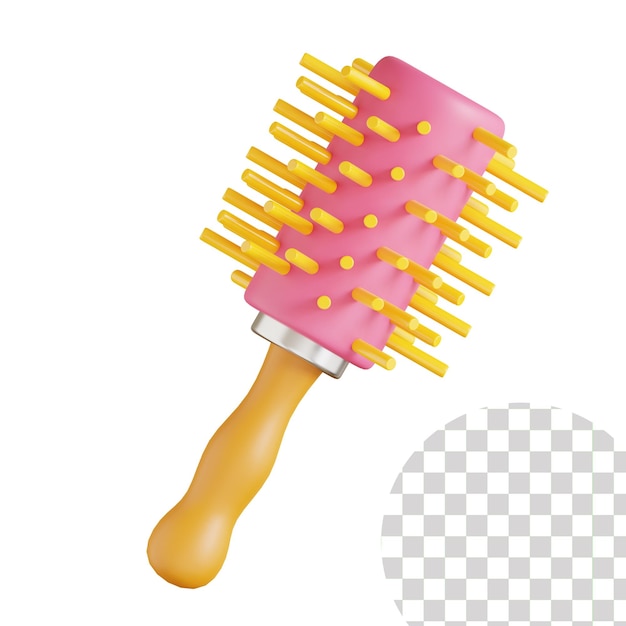 Icono 3d de peine de pelo