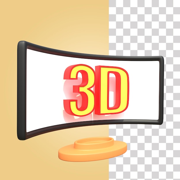 Icono 3d de película 3d