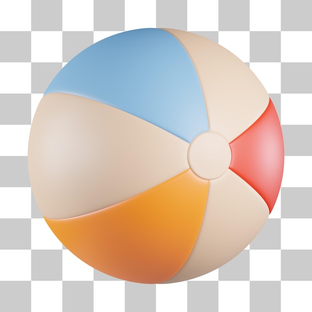 Icono 3D de pelota de playa