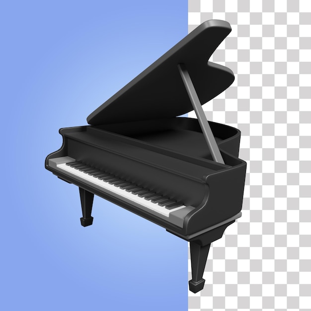 Icono 3d de piano de cola