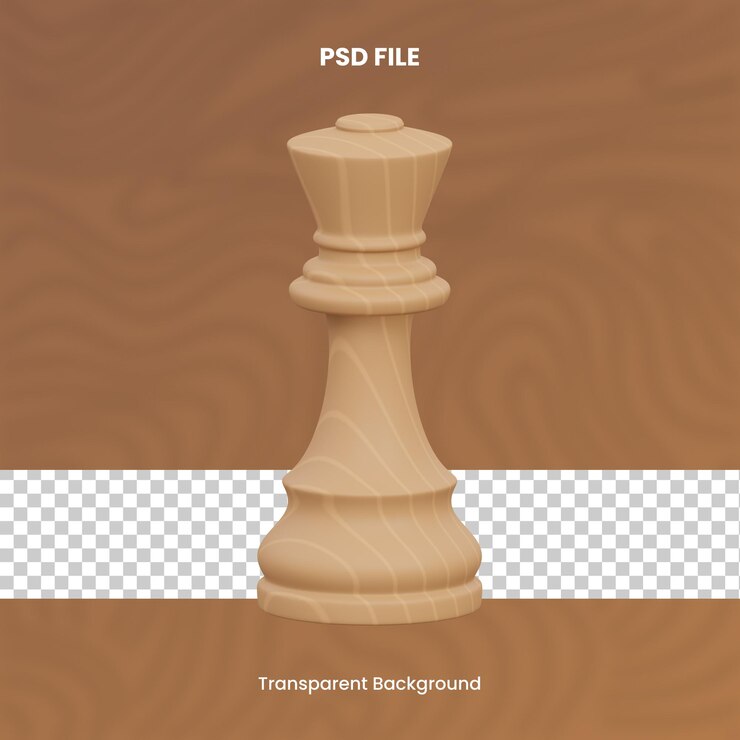 PSD icono 3d de la pieza de ajedrez del rey