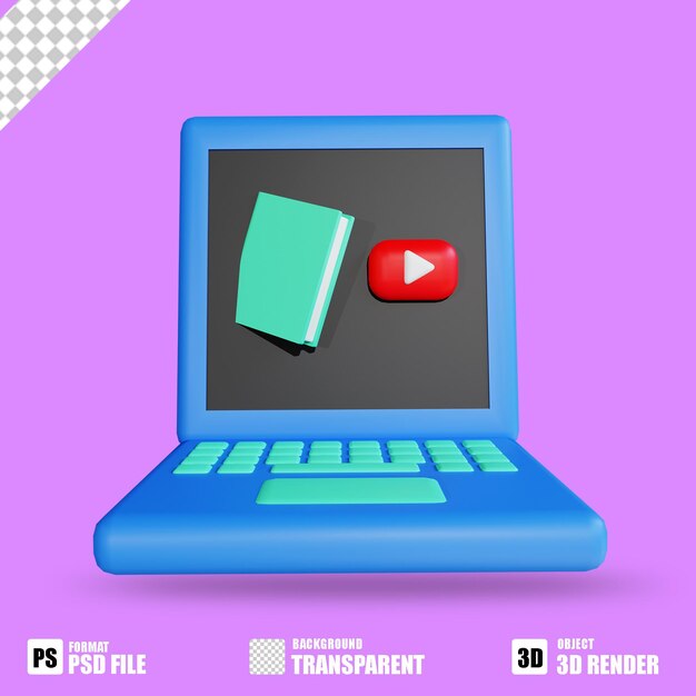 Icono 3D portátil 2 para educación