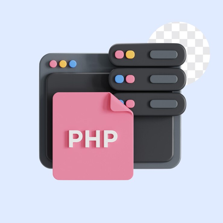 PSD icono 3d de la programación en php