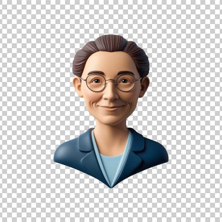 PSD icono 3d de psicólogo clínico con diseño cuidadoso aislado en fondo blanco para imágenes de terapia