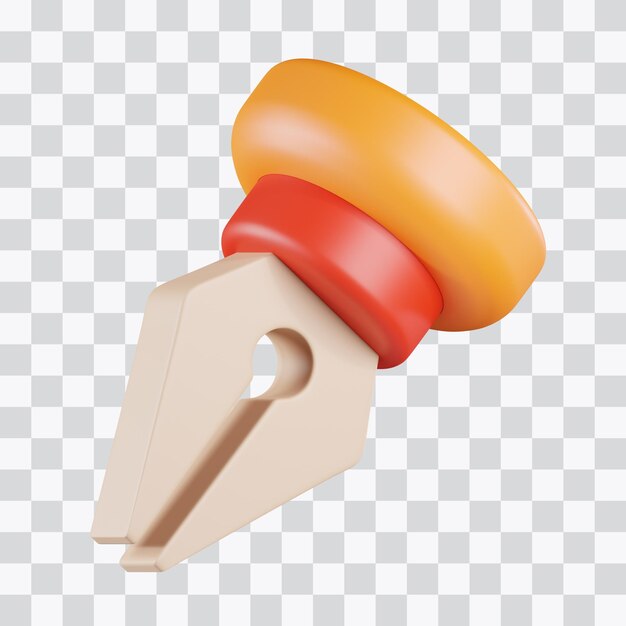 Icono 3D de la punta de la pluma
