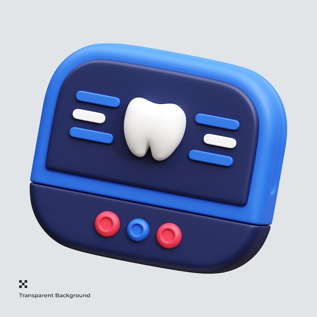 icono 3d de rayos x dentales