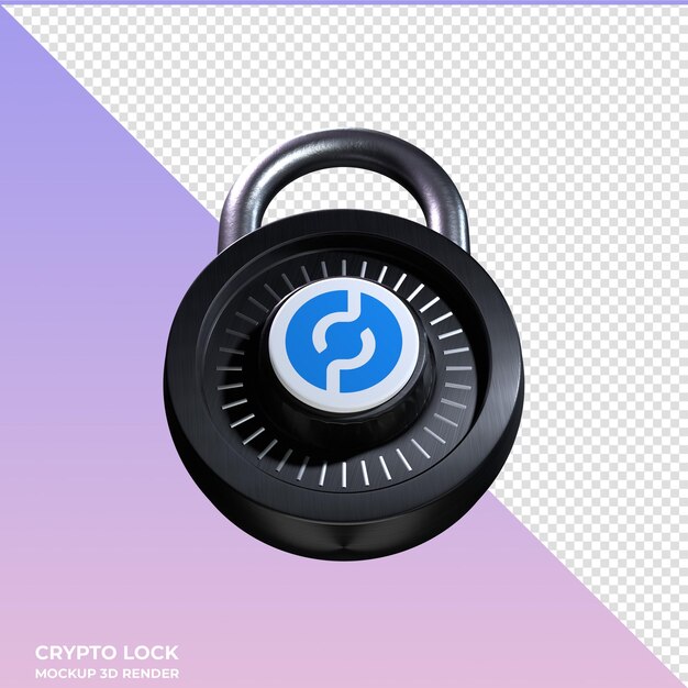 El icono 3D de la red de bolsillo de bloqueo criptográfico POKT
