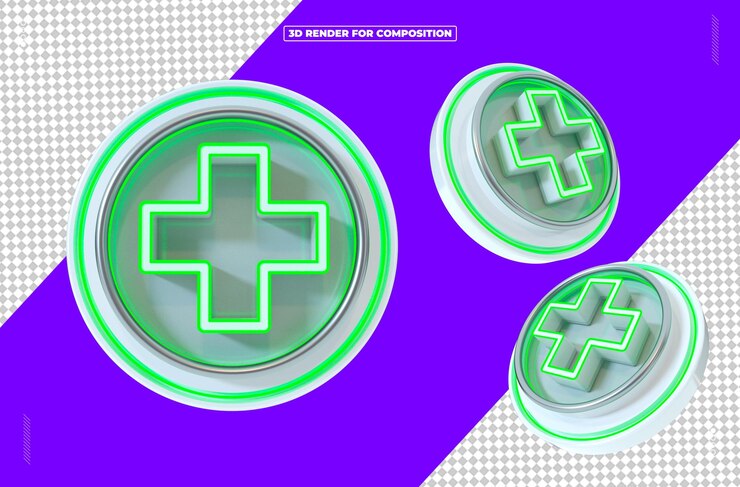 PSD icono 3d redes sociais farmacia medicina (en inglés)