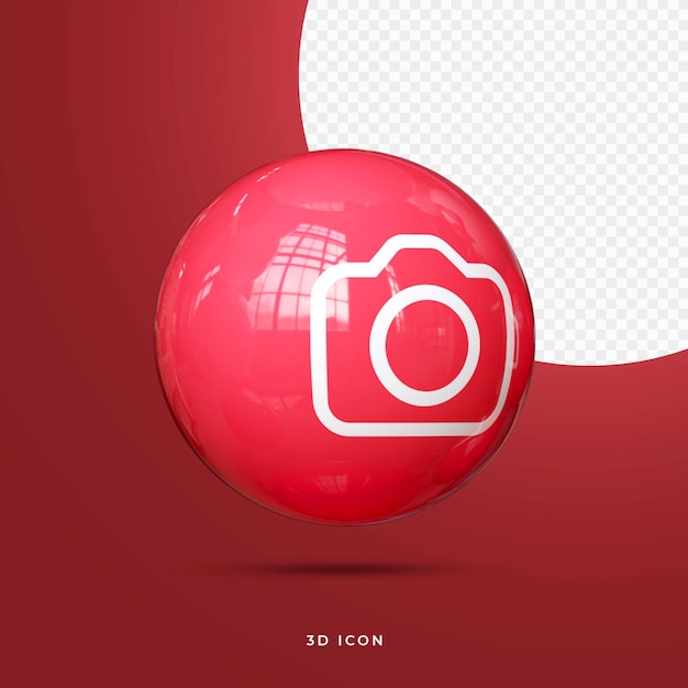 PSD icono 3d de redes sociales premium