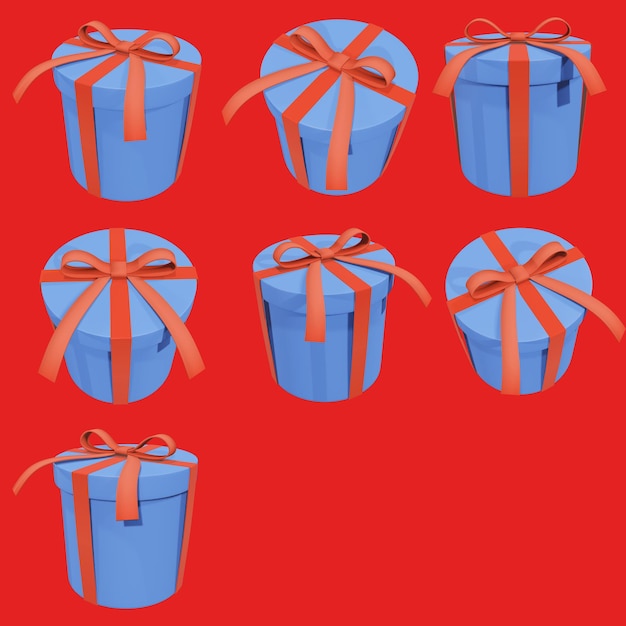 Icono 3D del regalo de cumpleaños