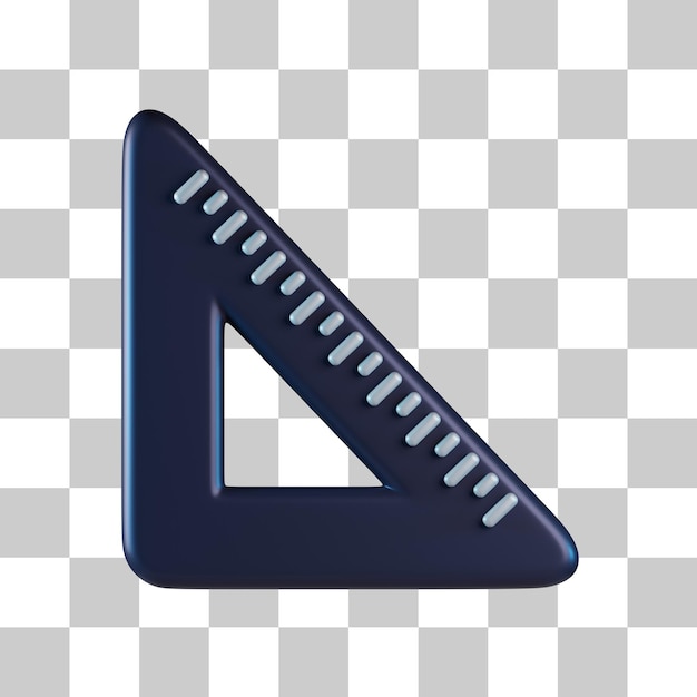 Icono 3D de regla