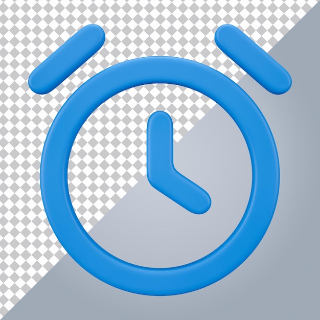 Icono 3d de reloj despertador