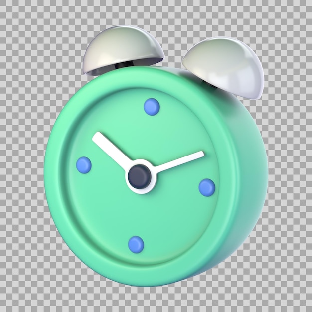 PSD icono 3d de reloj despertador