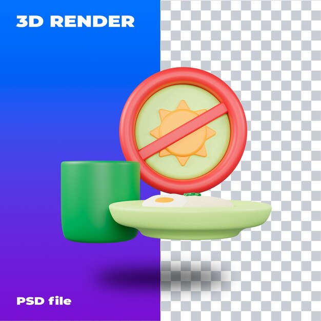 PSD icono 3d render 3d psd de alta resolución ramadán eid