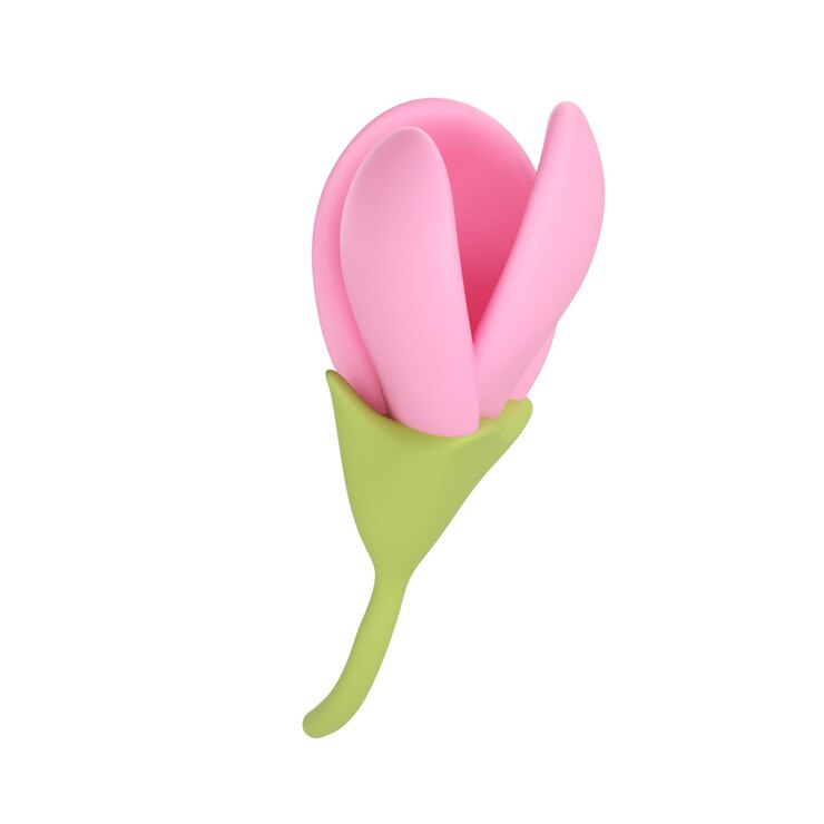 PSD ícono 3d render primavera flor de cerezo capullo sin abrir flor sakura ilustración pétalo simple y lindo aislado fondo png transparente