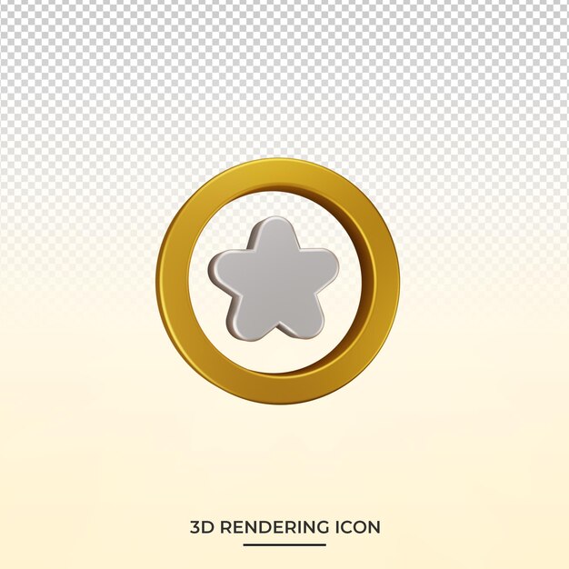 Icono 3D de representación de estrellas