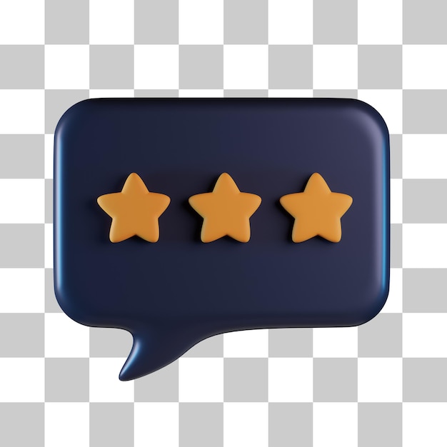 Icono 3D de retroalimentación del cliente