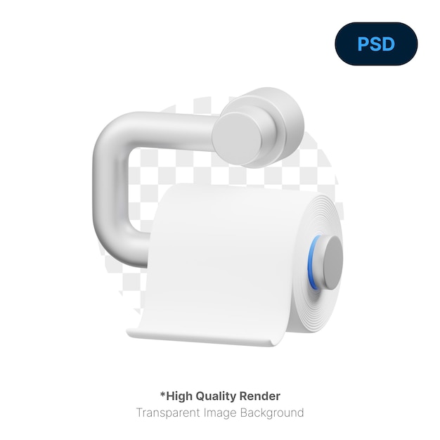 Icono 3D De Rollo De Papel Higiénico PSD Premium