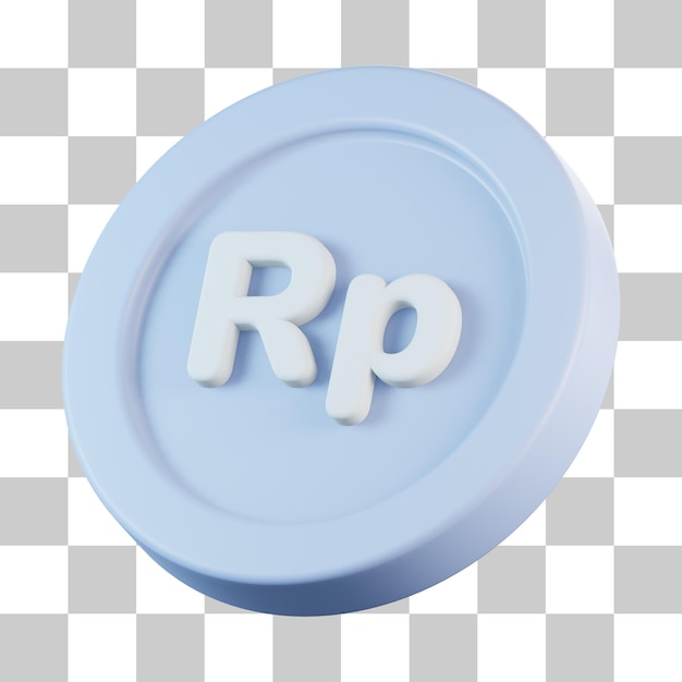 PSD icono 3d de la rupia