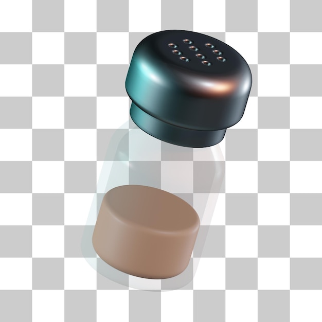 Icono 3D de salero y pimentero