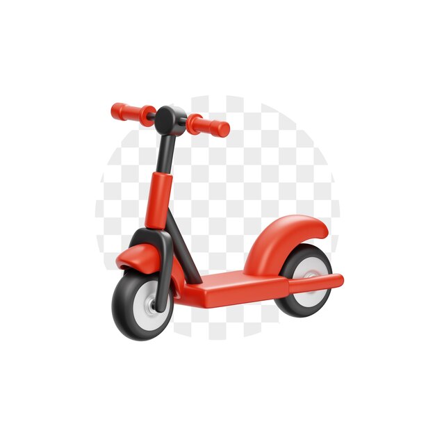 PSD icono 3d de scooter