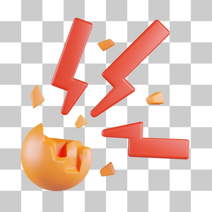 PSD icono 3d de señal explosiva