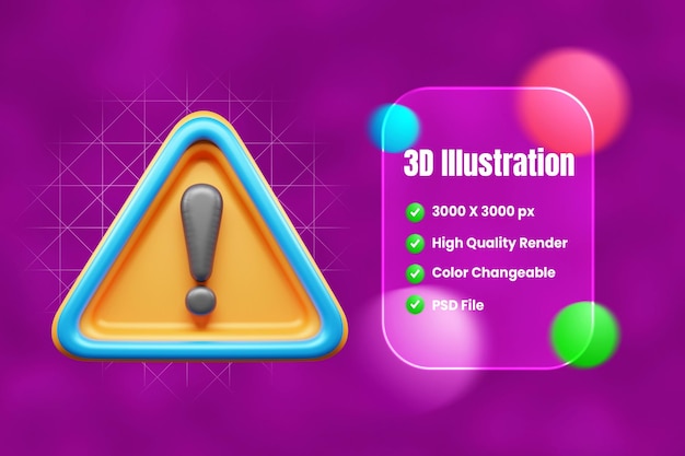 Icono 3D de señales de tráfico y símbolos o icono 3D de señal de tráfico