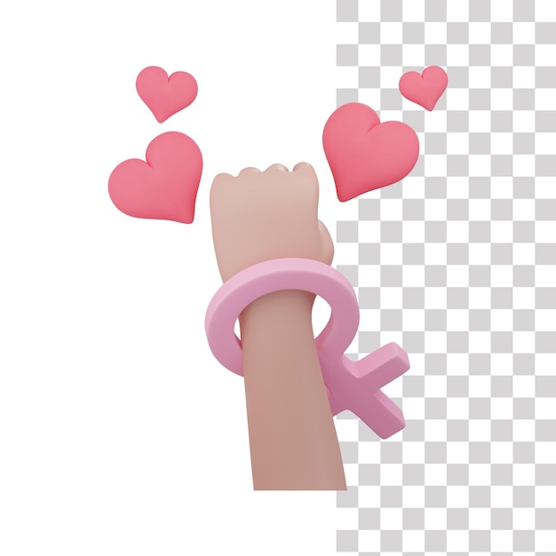 PSD icono 3d de signo femenino 1