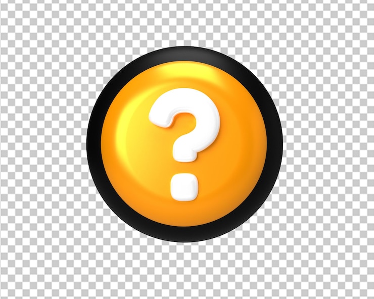 PSD icono 3d de signo de interrogación