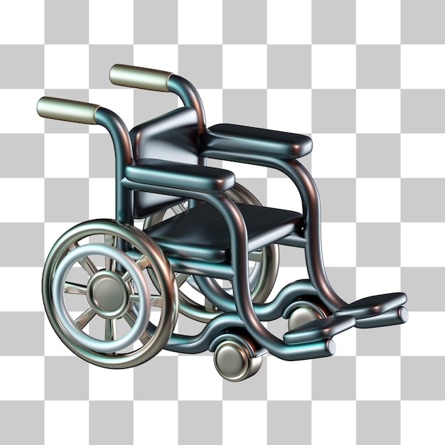 PSD icono 3d de silla de ruedas de discapacidad